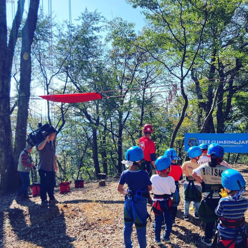 美作市でツリークライミングイベント