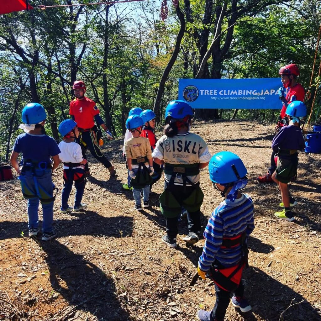 美作市でツリークライミングイベント