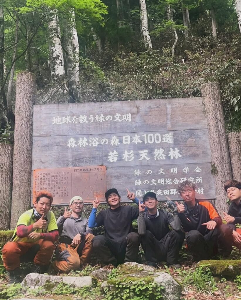 岡山県西粟倉村の若杉原生林