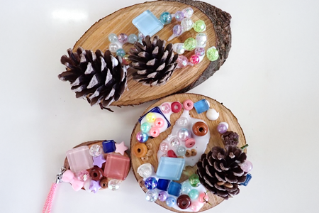 木材を使ったワークショップの作品